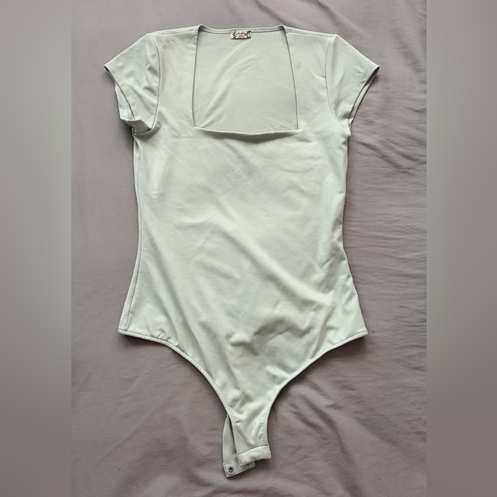 Free People Sage Green Bodysuit